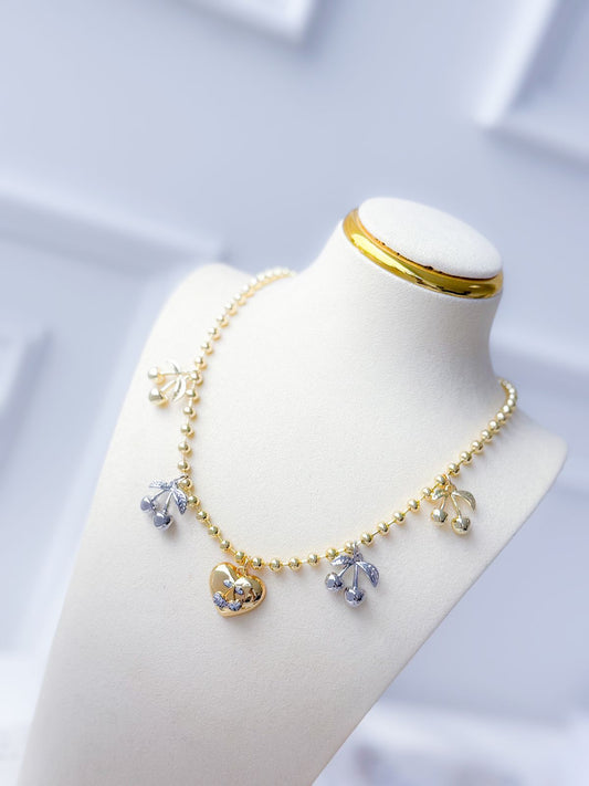 Collar Cerezas Bitono