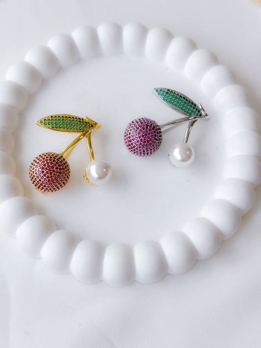 Prendedor Luxury cerise