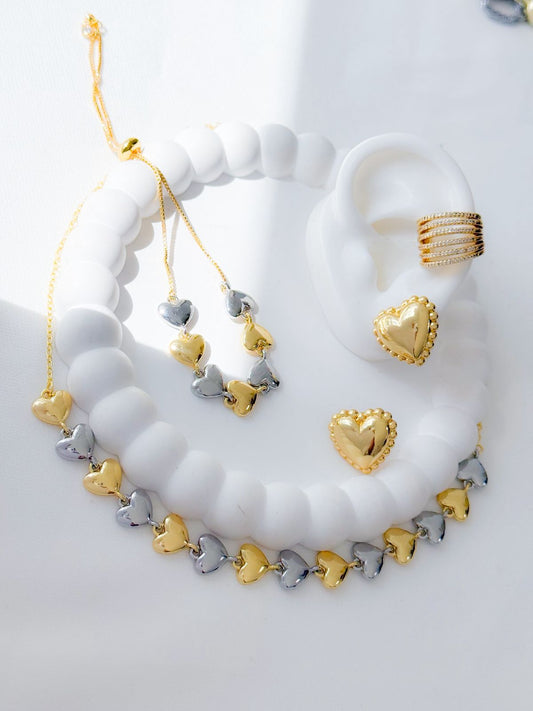 Collar,Pulsera y Arete Lillie